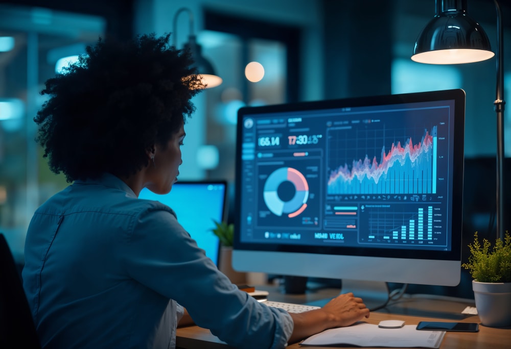 Data center or office background