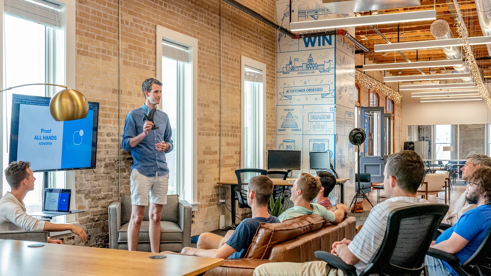 Man presenting to a group