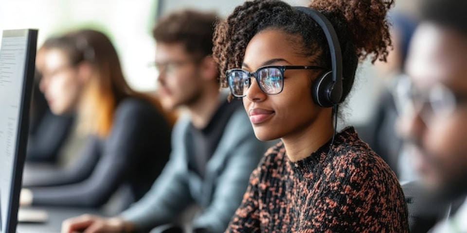 Office environment with team members